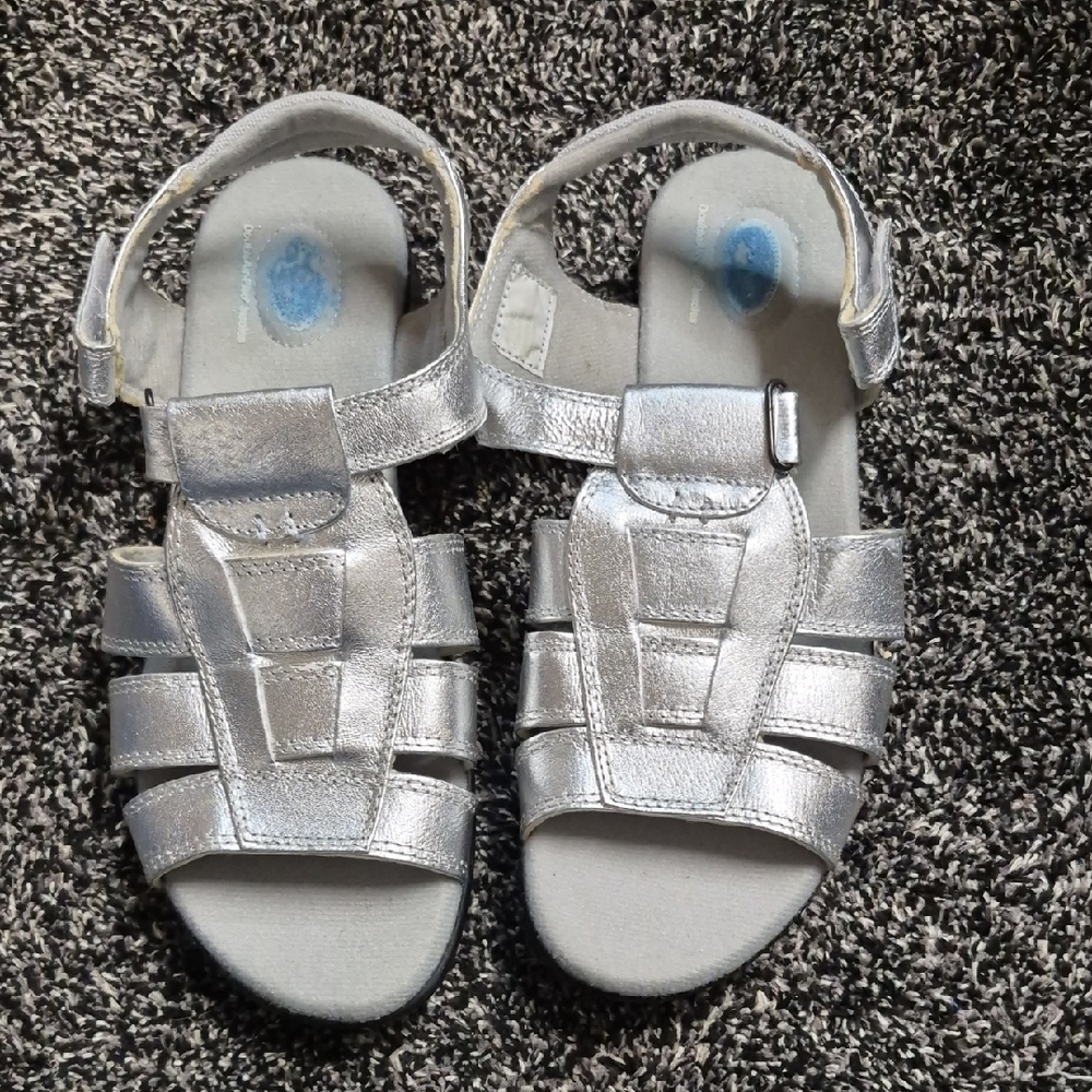 Dr. Scholl's Metallic Silver Sandals